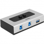 DeLOCK 2 Port USB 3.0 Switch, USB Switch grey/black, manual, bidirectional