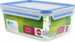 Emsa Clip & Close food storage container (transparent / blue, 2.3 liters, large format)