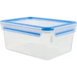 Emsa Clip & Close&nbsp;food storage container (transparent / blue, 2.3 liters, large format)