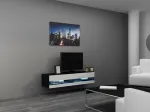 Cama TV-alus VIGO NEW 30/140/40 must/valge l&auml;ikega