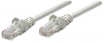 Intellinet v&otilde;rgu&uuml;henduskaabel, Cat5e, 3m, hall, CCA, U/UTP, PVC, RJ45, kullatud kontaktid, kinnituseta, juhtmega, eluaegne garantii