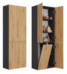 Topeshop NEL 1K DD ANT/ART KP vannitoakapp grafiit, tamm