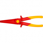 Knipex plastic snipe nose pliers 98 62 02 (red/yellow, serrated gripping surfaces, insulated, VDE-tested)