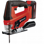 EINHELL Power X-Change cordless jigsaw TC-JS 18/70 Li, 18 Volt red/black, Li-ion battery 2.5 Ah, E-Box Basic case