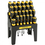 Stanley Screwdriver Set with Storage Rack (Black/Yellow, 26 Pieces)