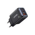 GAN 2xUSB-A, USB-C, PD 3.0, 65W mains charger