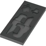 Wera 9840 foam insert for L-key set 1 (black/grey, for Tool Rebel workshop trolley)