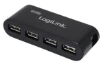 HUB USB 2.0 4-Ports with power supply, Black