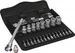 Wera 8100 SA 10 Zyklop Metal Ratchet Set - Push-through square, 1/4 drive, imperial