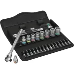 Wera 8100 SA 10 Zyklop Metal Ratchet Set -&nbsp;Push-through square, 1/4  drive, imperial