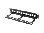 LANBERG PATCH PANEEL T&Uuml;HI 12 PORT 1U 10" MUST
