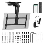 Maclean electric TV mount, ceiling mount, Tuya support, max. VESA 800x400, reg. in pos. +90&deg;~-90&deg;, for TV 43-86", max. 45kg, MC-109 T