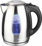 Adler AD 1223 elektriline veekeetja 1,7 L must, roostevaba teras 2200 W