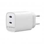 Universal charger 2xUSB-C PD 45W white