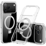 Nevox StyleShell SHOCKFlex with stand function (transparent, iPhone 17 Pro, compatible with MagSafe)