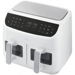 Medion double hot air fryer Life P20 MD11760 XXL (white, 2,600 watts, 2 baskets 4.35 liters each)