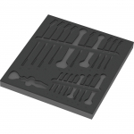 Wera 9831 foam insert for 6003 Joker Set 1, empty (black/grey, for Tool Rebel workshop trolley)
