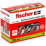 Fischer EasyHook Angle DuoPower 6x30 (white, 25 pieces, with EasyHook angle hook)