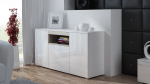 Cama kummut VIVA 150 valge/valge l&auml;ikega + Sonoma tamm