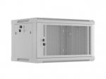 Wall-Mount rack cabinet 19 inches 6U 600x450, perforated door (Flat Pack) grey