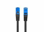 Patchcord kat.6a S/FTP CCA 1.0m czarny