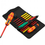 Wera Kraftform Kompakt VDE 17 RA 1, 17-piece, screwdriver red/yellow, including 2 plug-in handles, VDE interchangeable blades
