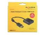 DeLOCK HDMI - Displayport Adapter - 4K - 20cm - Black