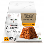 PURINA Gourmet Revelations Chunks tarretises kanaga - m&auml;rg kassitoit - 2x57g