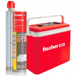 fischer high-performance mortar FIS V Plus 360 S + cool box grey, 8 cartridges of 360 ml each, in passive cool box