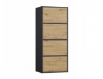 ALMA CHEST OF DRAWERS, ANTHRACITE/ARTISAN OAK