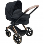 Simba-Dickie Mon Grand Poupon 36-42cm Cybex doll pram (black/rose gold)