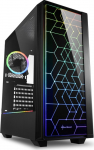Sharkoon RGB LIT 100 tower case (black, front and side panel of tempered glass)