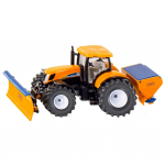 SIKU SUPER tractor with clearing blade and spreader, model vehicle