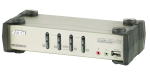 4-Port PS/2-USB VGA/Aud KVMP Switch W/OSD