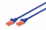 Patch cord U/UTP kat.6 PVC 2m blue