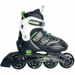 Muuwmi Adjustable Children's Inline Skates Size 33-36 (green/black)