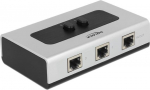 DeLOCK RJ45 Switch - gray / black, 2-port, manual, bidirectional