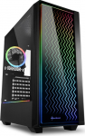 Sharkoon RGB LIT 200 tower case (black, front and side panel of tempered glass)