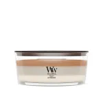 WoodWick Caf&eacute; Macchiato wax candle Ellipse Coffee White, Brown 1 pc(s)