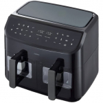 Medion double hot air fryer Life P20 MD11760 XXL (black, 2,600 watts, 2 baskets 4.35 liters each)