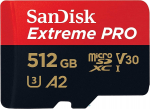 SanDisk Extreme PRO 512 GB microSDXC, memory card (UHS-I U3, Class 10, V30, A2)