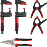 BESSEY clamp set DIY-SET1-A (5-piece, 4 clamps + tin snips)