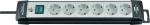 Brennenstuhl Premium-Line, 6-way power strip (black / gray, 5 meters)