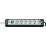 Brennenstuhl Premium-Line, 6-way power strip&nbsp;(black / gray, 5 meters)