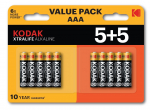 Kodak XTRALIFE leelispatareid AAA 10 tk (5+5 tk pakk)