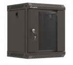 Wall-mounted installation rack cabinet 10 inches 6U 300x300 black