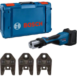 Bosch Powertools cordless pressing tool GPT 18V-32 Professional solo, 18Volt, Kit TH (blue, without battery and charger, 3 pressing jaws standard TH, in L-BOXX)