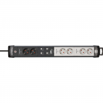 Brennenstuhl Connect Premium-Line WLAN power strip 6-way (black/light gray, 3 meters, timer, voice control)