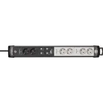 Brennenstuhl Connect Premium-Line WLAN power strip 6-way (black/light gray, 3 meters, timer, voice control)
