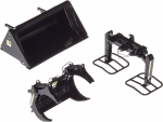 Wiking front loader tools set A black, model vehicle